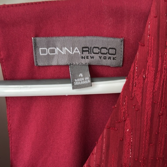 DONNA RICCO | Red Flutter Sleeve V-Neck Maxi Sundress - Picture 6 of 16